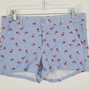 Gypsies & Moondust Striped Cherry Print Shorts